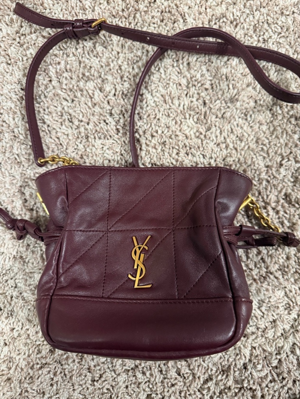 Saint Laurent  Burgundy Jamie Mini Bag